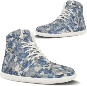 Men's Hi Top Barefoot Shoes | Wide Wide Toe Box Fashion Sneaker | Zero Drop Workout Walking Hiking Running Tennis Sneaker US 6-13.5