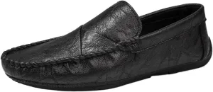 Men's Loafers Shoes Moccasins Shoes Solid Colors Simple Vegan Leather Flexible Lightweight Comfortable Outdoor Prom Slip-on
