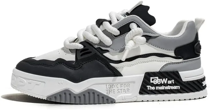 Men's Non Slip Work Shoes - Work Safety Footwear, Food Service Work Sneakers, Lace-Up Breathable Work Shoes for Men's Fashion Sneakers