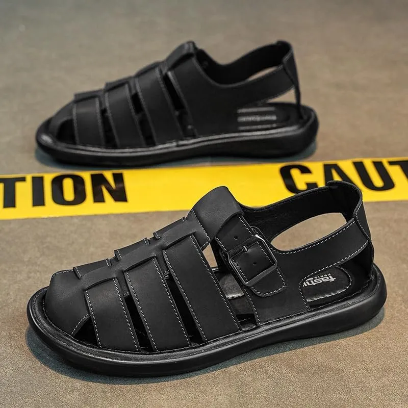 Men's Outdoor Hiking Sandals Closed Toe Water Sandals Casual Lightweight Summer Beach
