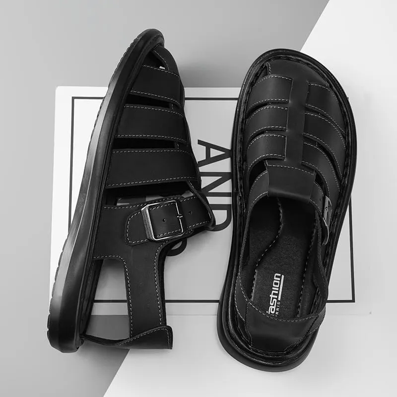 Men's Outdoor Hiking Sandals Closed Toe Water Sandals Casual Lightweight Summer Beach
