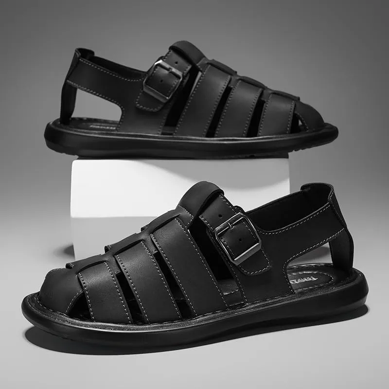 Men's Outdoor Hiking Sandals Closed Toe Water Sandals Casual Lightweight Summer Beach
