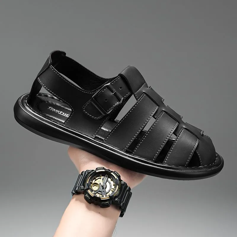 Men's Outdoor Hiking Sandals Closed Toe Water Sandals Casual Lightweight Summer Beach