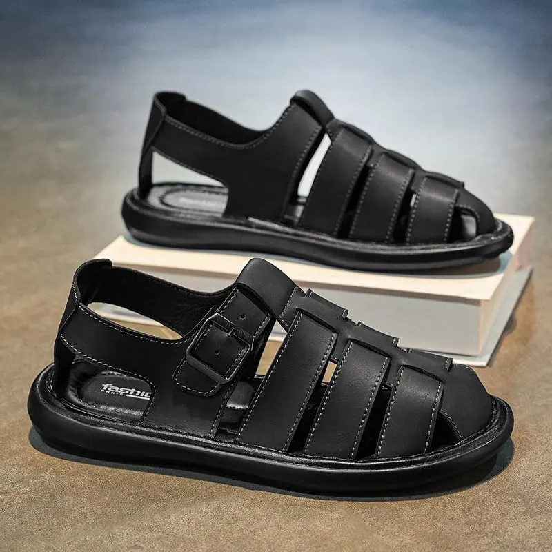 Men's Outdoor Hiking Sandals Closed Toe Water Sandals Casual Lightweight Summer Beach