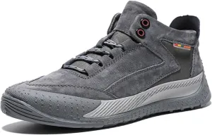 Men's Suede Chukka Platform Mid Top Casual Sneakers Ankle Boots,Non-Slip Breathable Soft Sole is Lightweight Sneakers