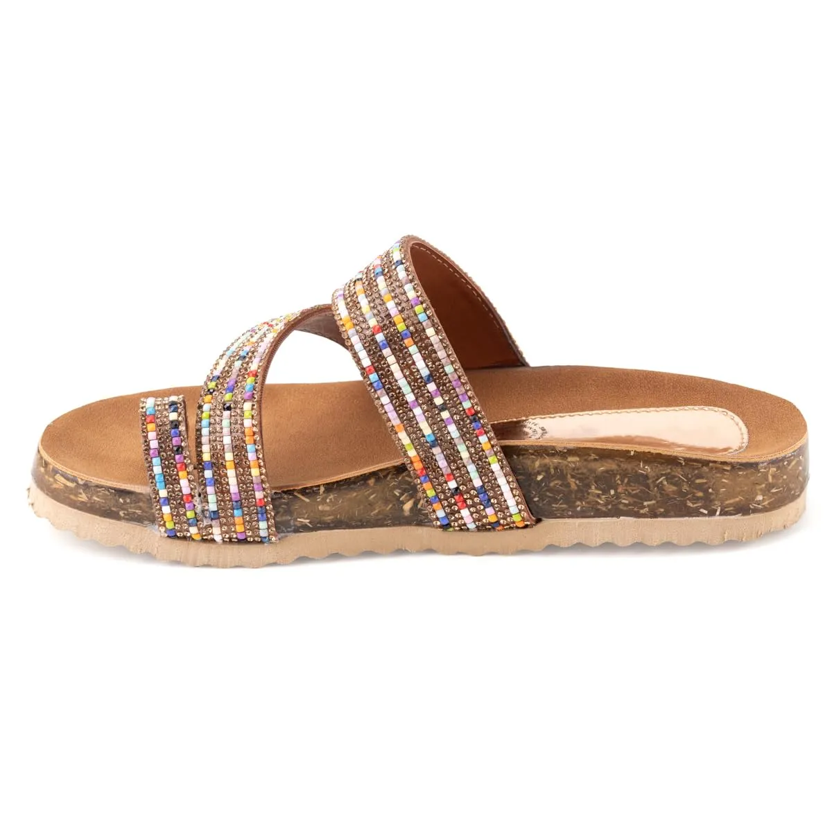 Mexican Leather Sandals with Colorful Beads for Women handmade - Model 987 (6)