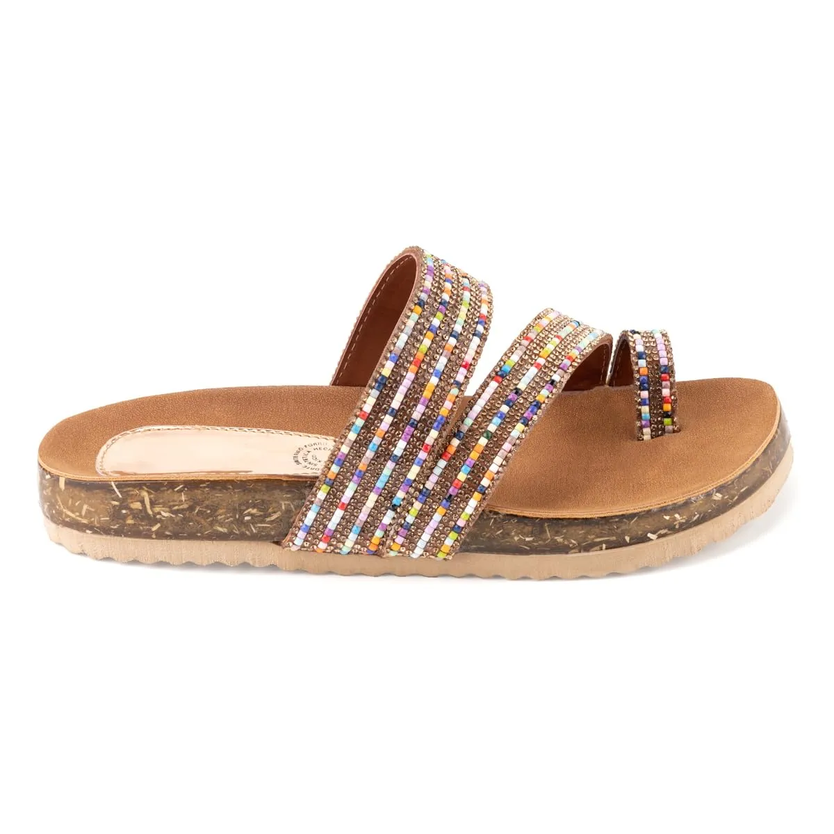 Mexican Leather Sandals with Colorful Beads for Women handmade - Model 987 (6)