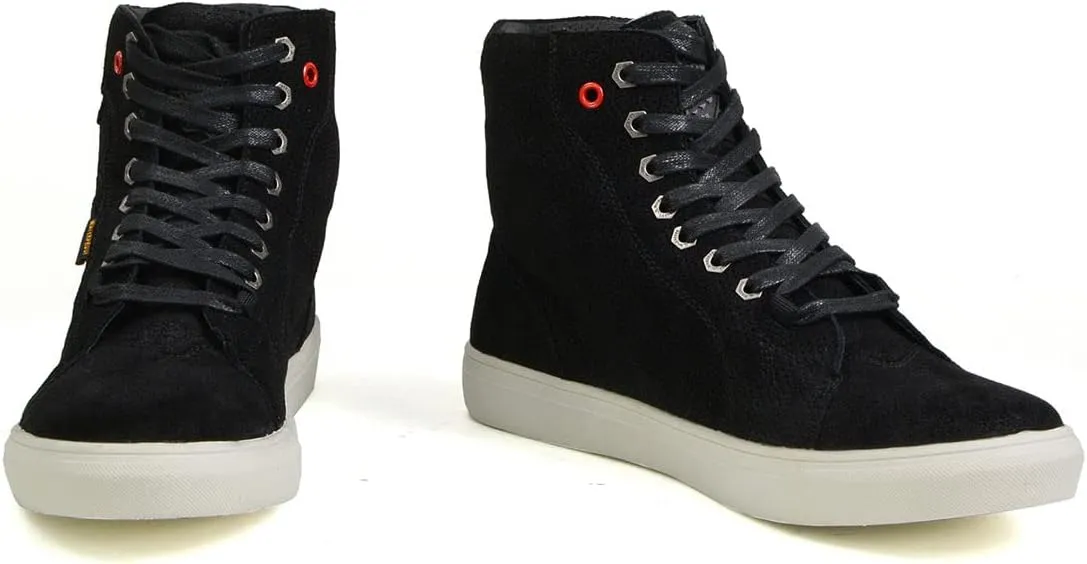Milwaukee Leather MBM9155 Men's Black Suede Leather Reinforced Street Riding Waterproof Shoes w/Ankle Support - 9