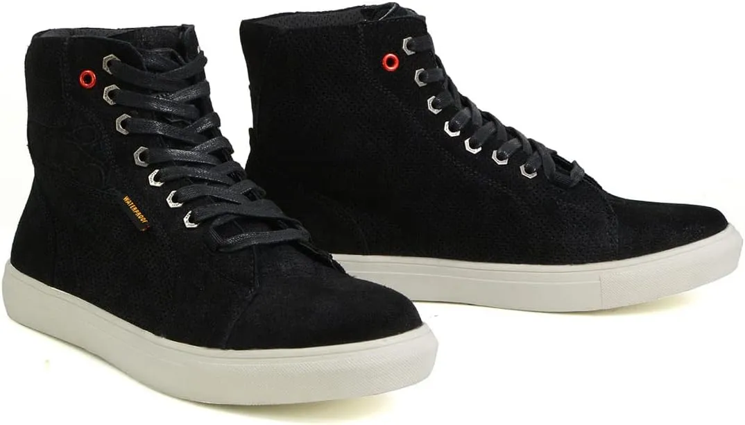 Milwaukee Leather MBM9155 Men's Black Suede Leather Reinforced Street Riding Waterproof Shoes w/Ankle Support - 9