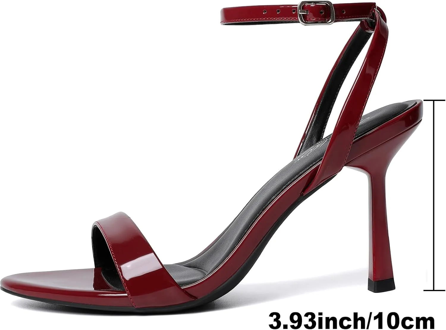 Mostrin Heels for Women Strappy Lace Up Ankle Strap Heels Pointed Open Toe Stiletto High Heeled Sandals for Prom, Party, Daily