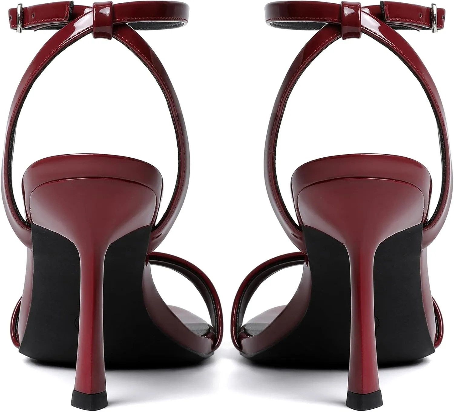 Mostrin Heels for Women Strappy Lace Up Ankle Strap Heels Pointed Open Toe Stiletto High Heeled Sandals for Prom, Party, Daily