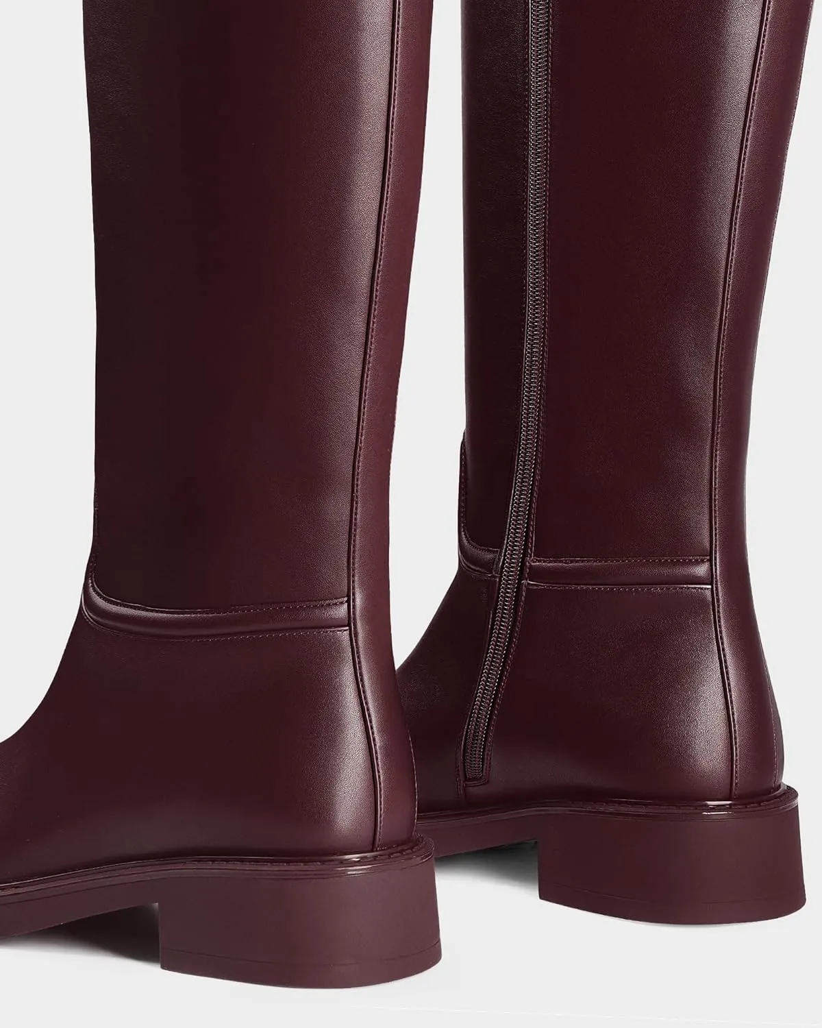 MUCCCUTE Knee High Boots for Women Chunky Low Block Heel Tall Boots Round Toe Comfort Long Fall Boots Pull On