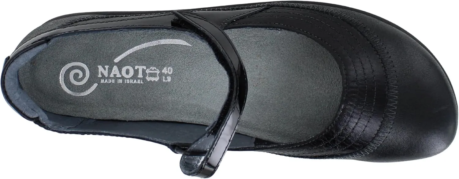 NAOT Footwear Women's Kirei Maryjane with Cork Footbed and Arch Comfort and Support - Lightweight and Perfect for Travel- Removable Footbed
