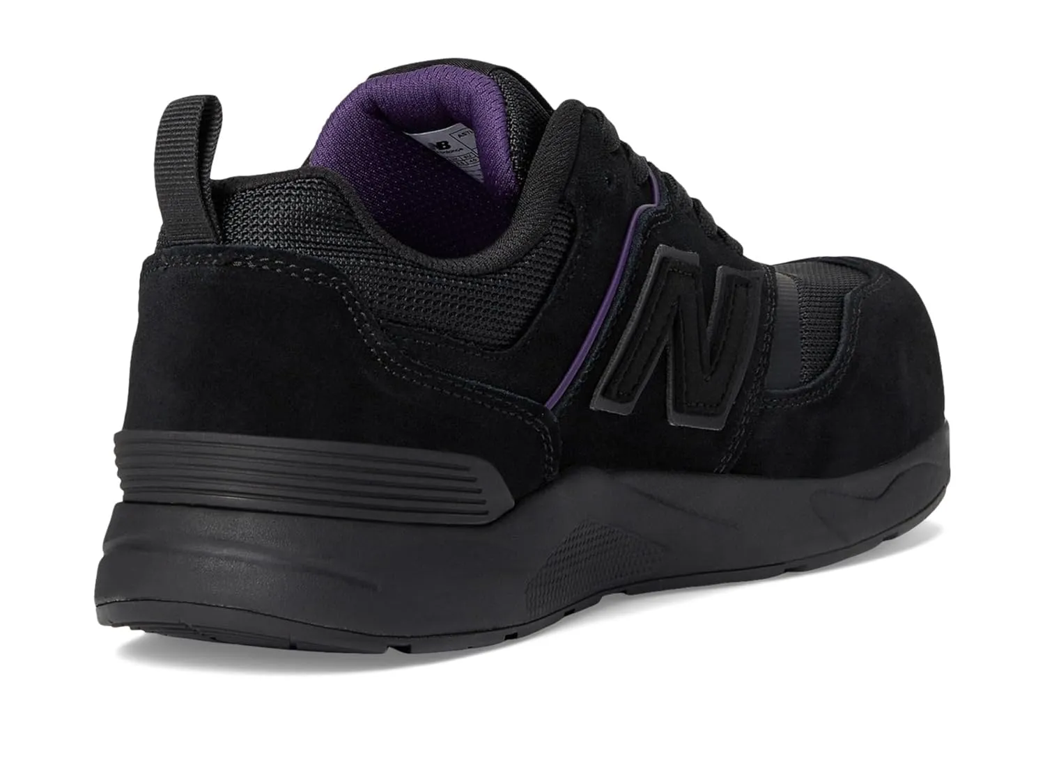 New Balance Women's Elite Lite Static Dissipative Medium Composite Toe, Industrial Work Shoe Lightweight & Slip Resistant, Black/Purple, 8.5