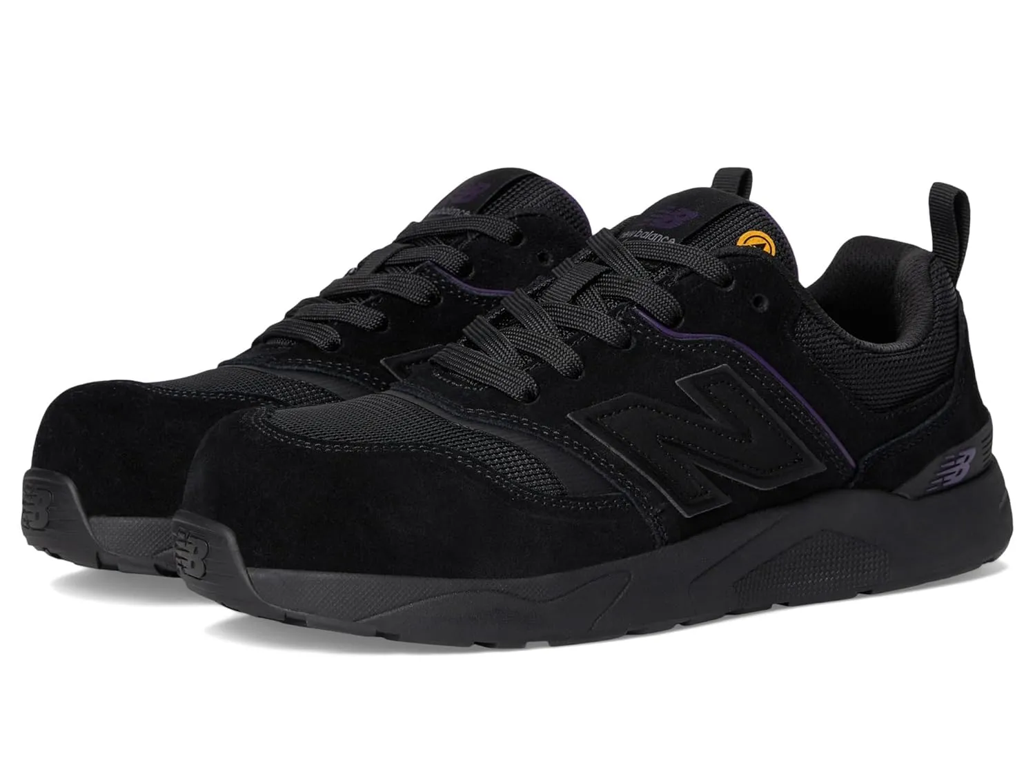 New Balance Women's Elite Lite Static Dissipative Medium Composite Toe, Industrial Work Shoe Lightweight & Slip Resistant, Black/Purple, 8.5