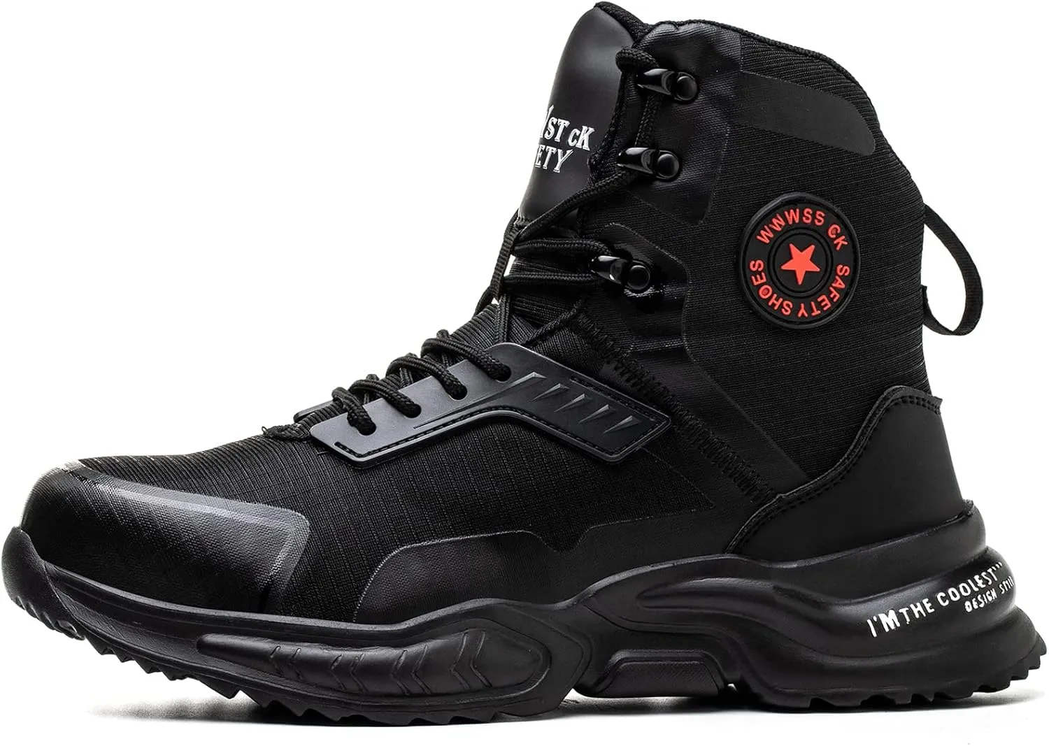ORISTACO Boots Steel Toe Working Safety Fabric Lightweight Construction Sneakers
