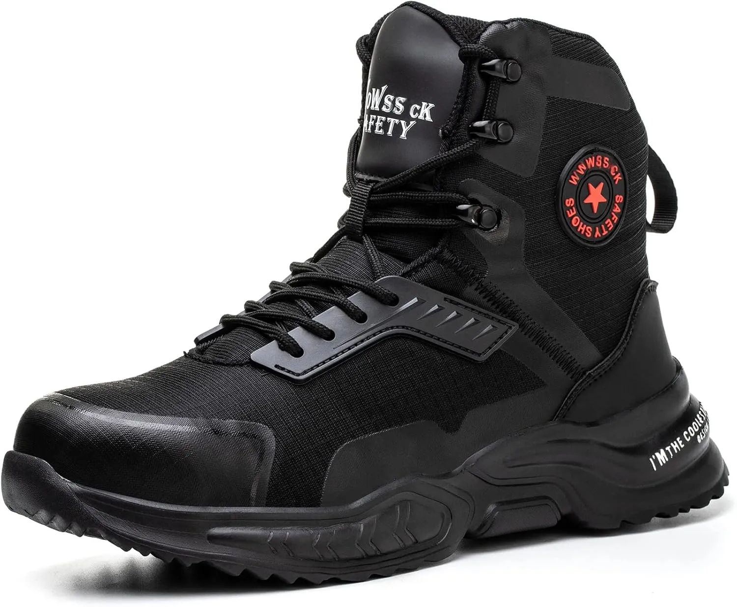 ORISTACO Boots Steel Toe Working Safety Fabric Lightweight Construction Sneakers