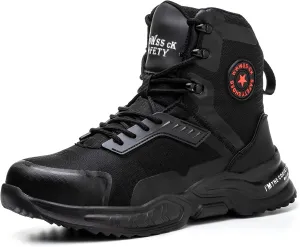 ORISTACO Boots Steel Toe Working Safety Fabric Lightweight Construction Sneakers