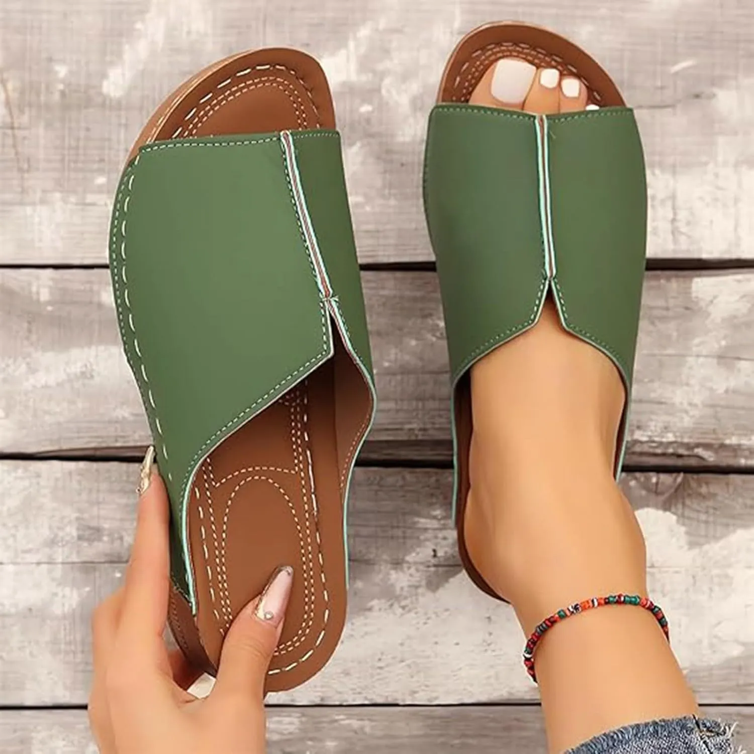 Orthopedic Sandals for Women Dressy Damping Sole Upgradation Stretch Lightweight Sandals Arch Support Walking Summer Sandals