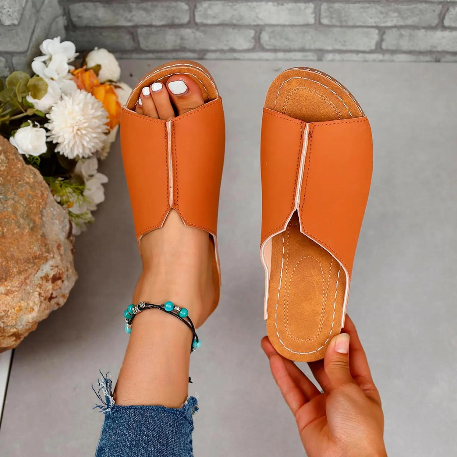 Orthopedic Sandals for Women Dressy Damping Sole Upgradation Stretch Lightweight Sandals Arch Support Walking Summer Sandals