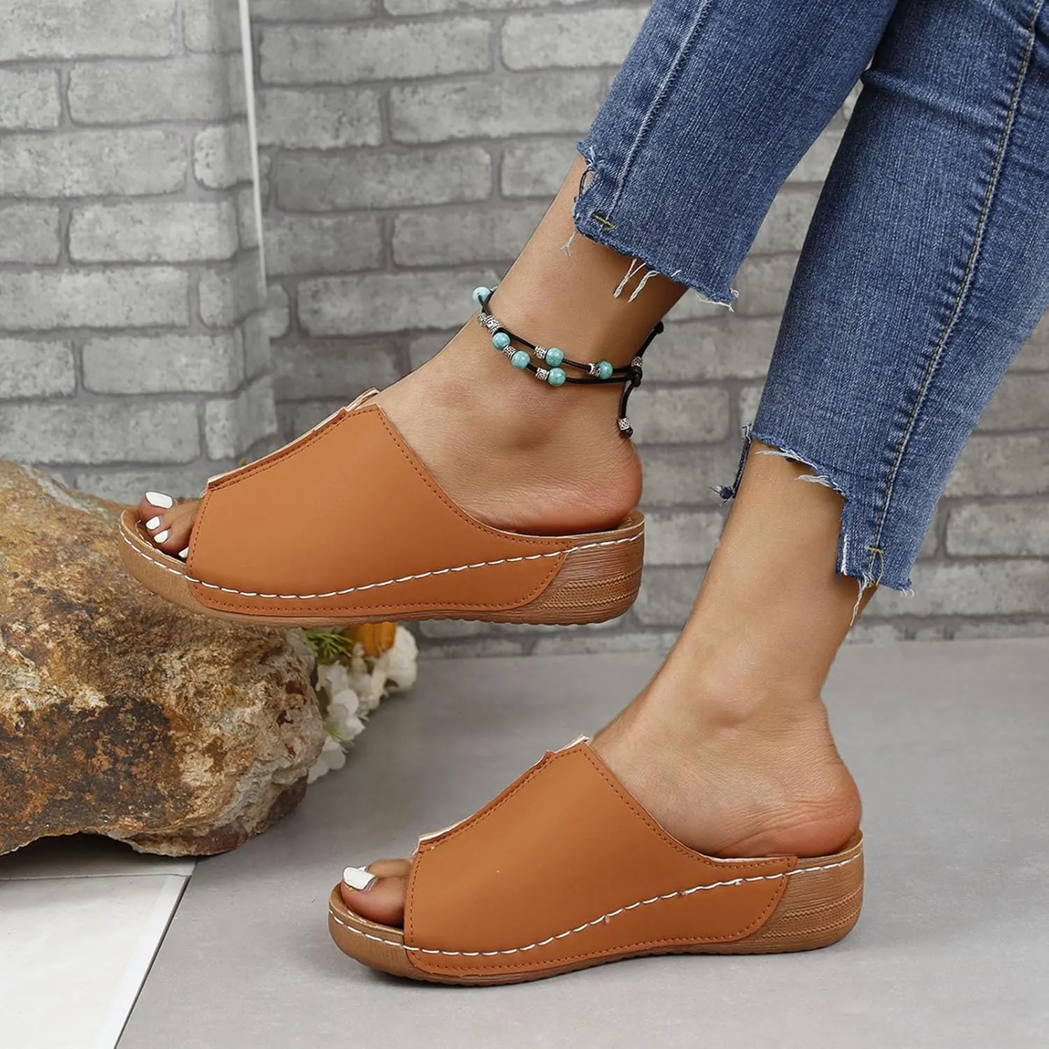 Orthopedic Sandals for Women Dressy Damping Sole Upgradation Stretch Lightweight Sandals Arch Support Walking Summer Sandals