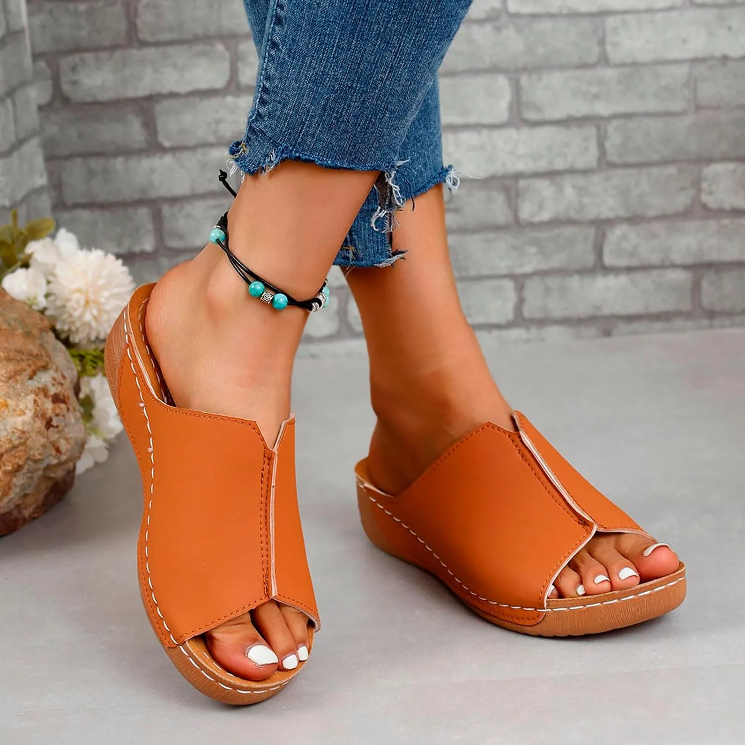 Orthopedic Sandals for Women Dressy Damping Sole Upgradation Stretch Lightweight Sandals Arch Support Walking Summer Sandals