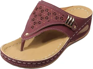 Orthopedic Sandals for Women Wide Width Women's Orthopedic Arch Support Wedge Sandals, Casual Platform Slip On Slides