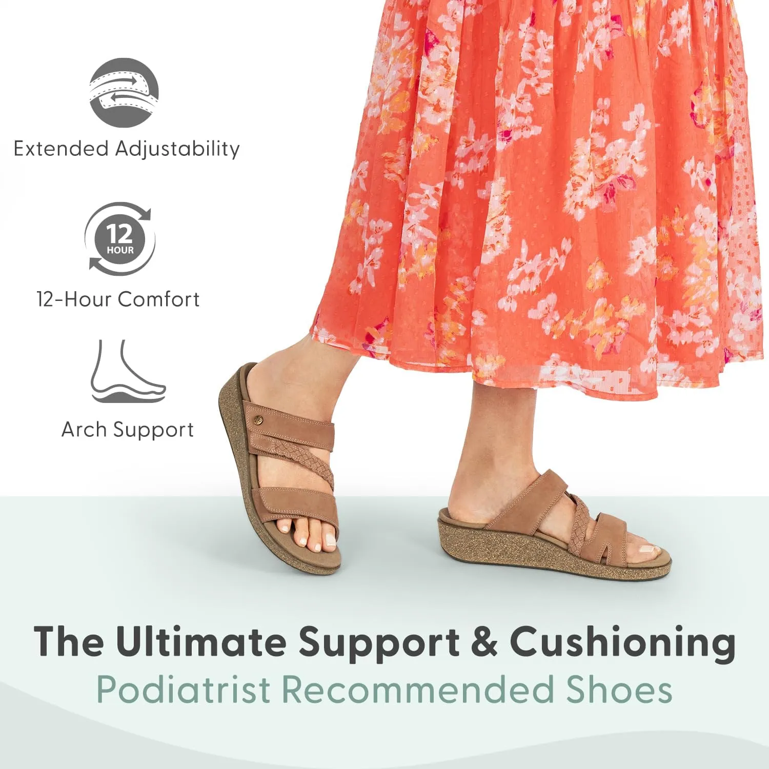 Orthopedic Women's Orthopedic Leather Carrie Sandals
