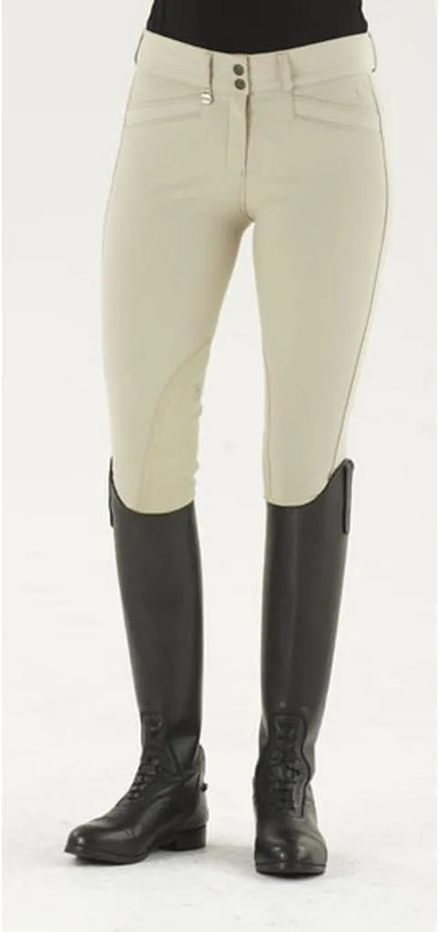 Ovation Women's Celebrity Slimming Knee Patch Dx Breeches Tan 30 L US