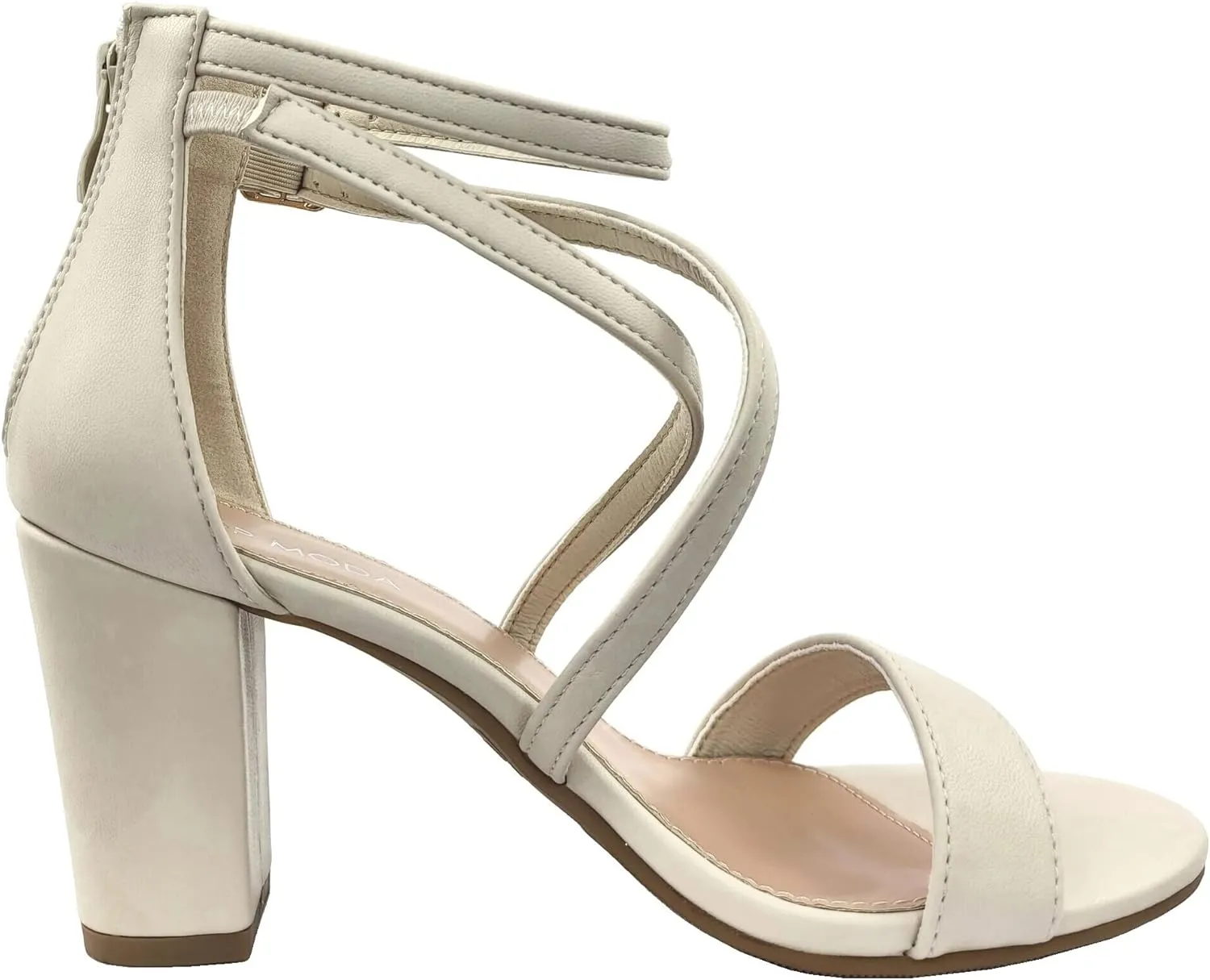 Over The Toe Cross Strap Block Heel Open Toe Dress Sandal