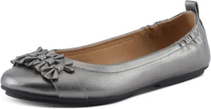 PATRIZIA Women's BALLAY Slip-On Ballet Flats with Delicate Bows, Scrunch Back, and Comfortable Fit