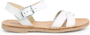 Plain Crossed Strap Flat Sandals