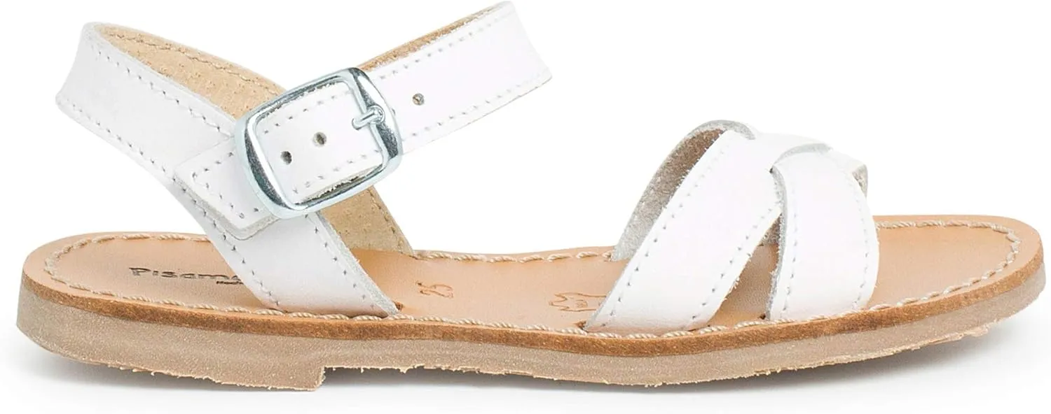 Plain Crossed Strap Flat Sandals
