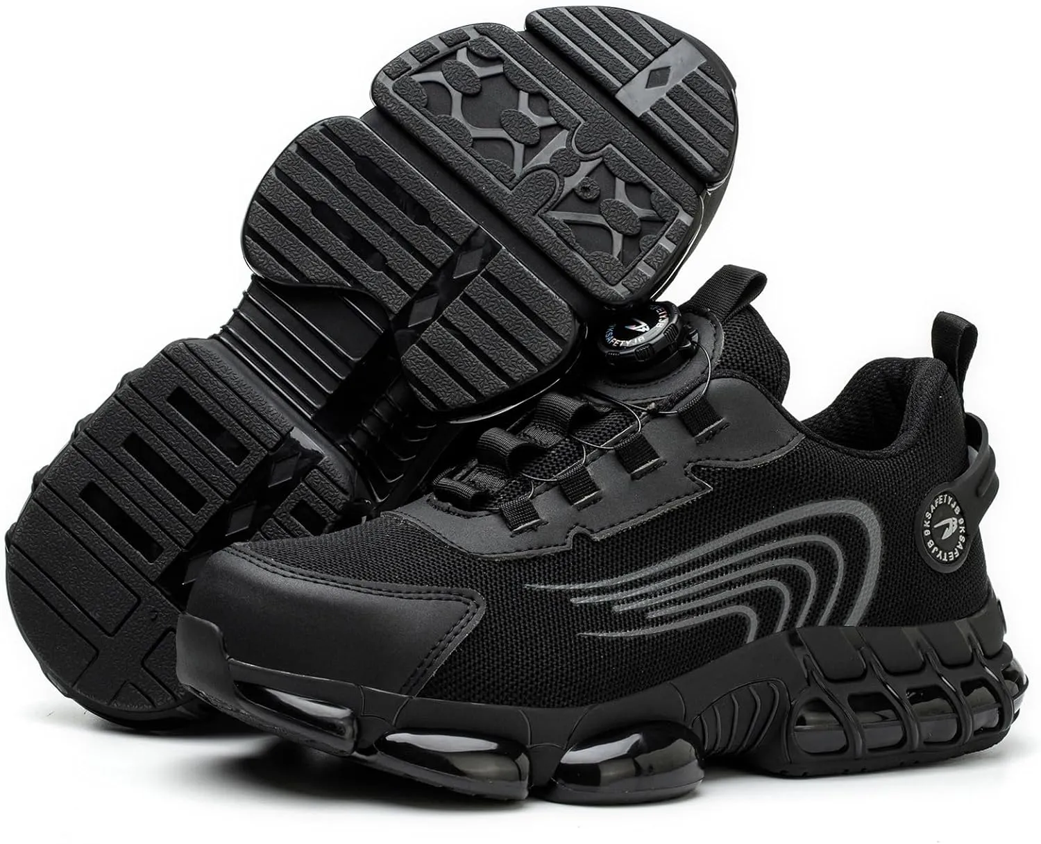 Prestivos Steel Toe Shoes for Men Women- Work Steel Toe Sneakers Lightweight Comfortable Industrial & Construction Puncture Proof Work Shoes