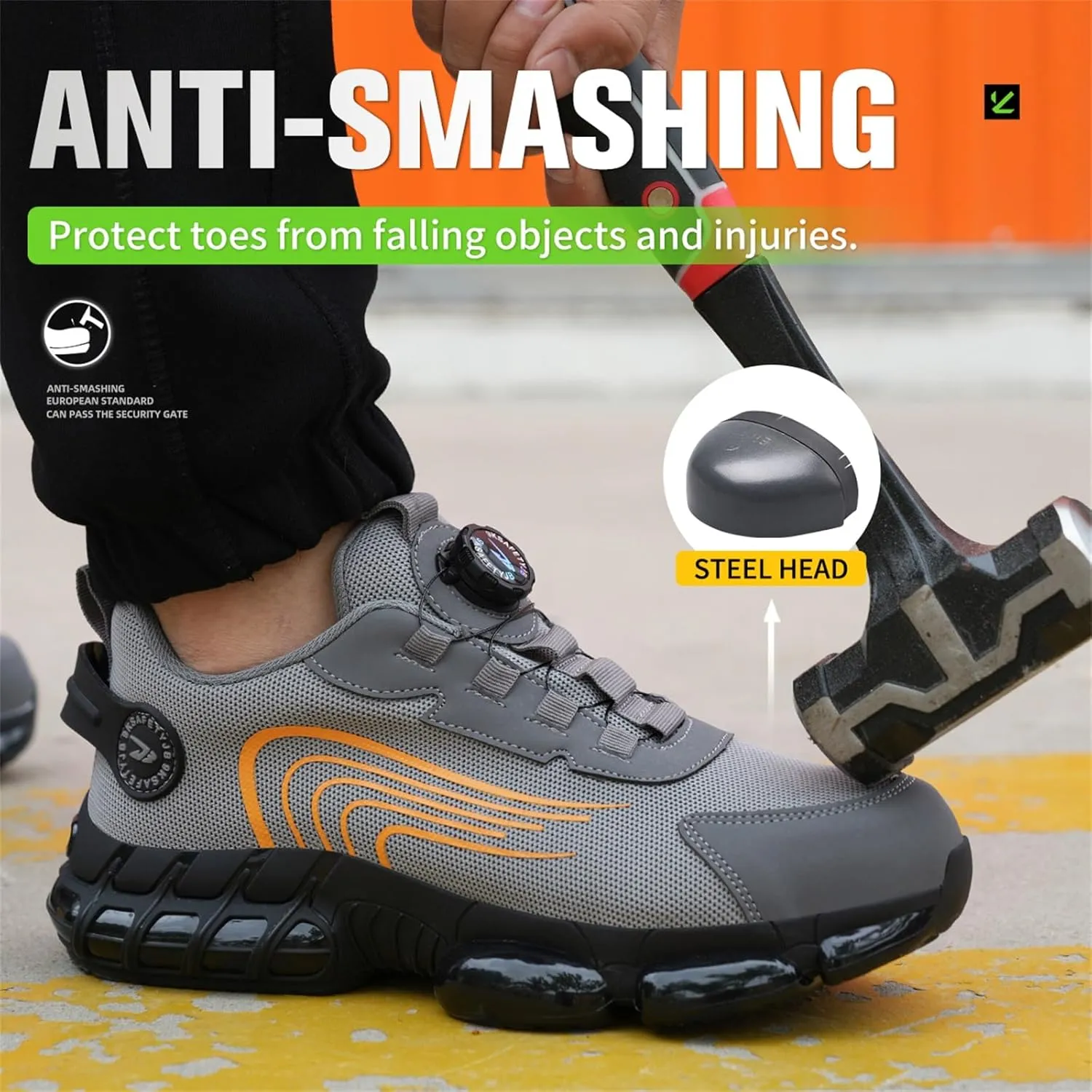 Prestivos Steel Toe Shoes for Men Women- Work Steel Toe Sneakers Lightweight Comfortable Industrial & Construction Puncture Proof Work Shoes