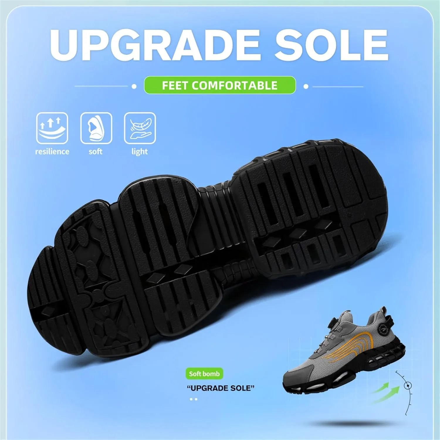 Prestivos Steel Toe Shoes for Men Women- Work Steel Toe Sneakers Lightweight Comfortable Industrial & Construction Puncture Proof Work Shoes