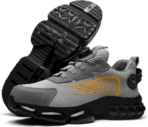 Prestivos Steel Toe Shoes for Men Women- Work Steel Toe Sneakers Lightweight Comfortable Industrial & Construction Puncture Proof Work Shoes