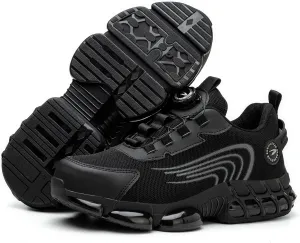 Prestivos Steel Toe Shoes for Men Women- Work Steel Toe Sneakers Lightweight Comfortable Industrial & Construction Puncture Proof Work Shoes