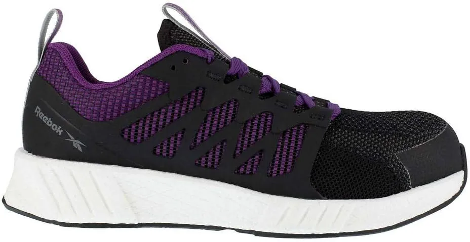 Reebok Women's Rb431 Fusion Flexweave Safety Composite Toe Athletic Work Shoe Black and Grey Industrial