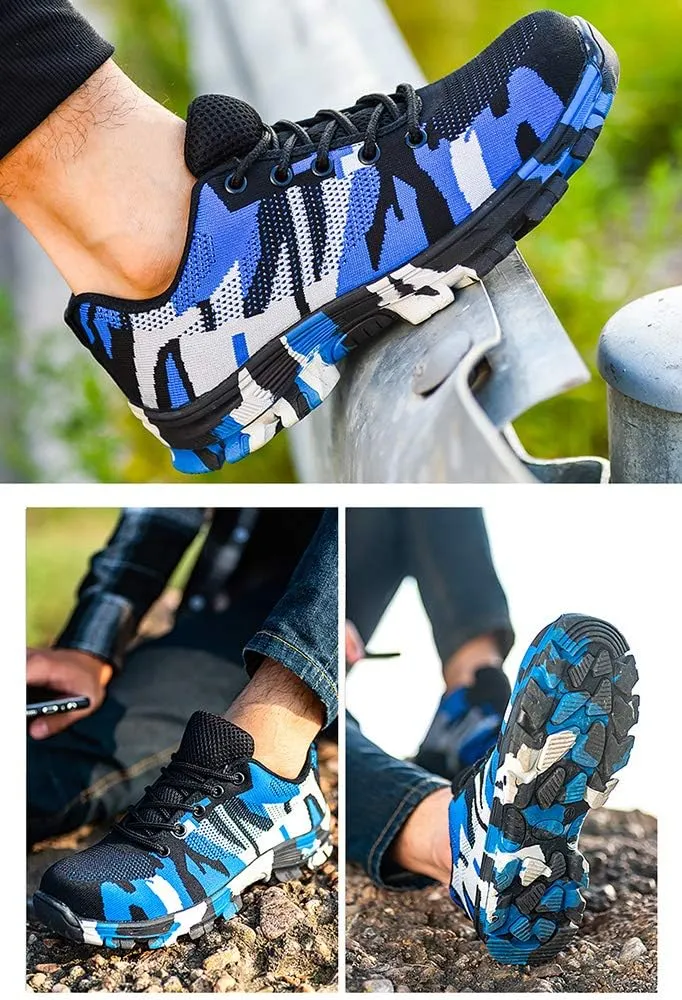 Rojeam Safety Shoes for Men Women Industrial Work Shoes Sneakers Trainers with Steel Toe Caps