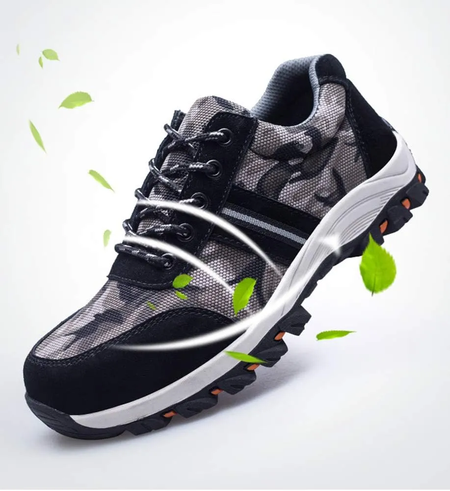 Rojeam Safety Shoes for Men Women Industrial Work Shoes Sneakers Trainers with Steel Toe Caps