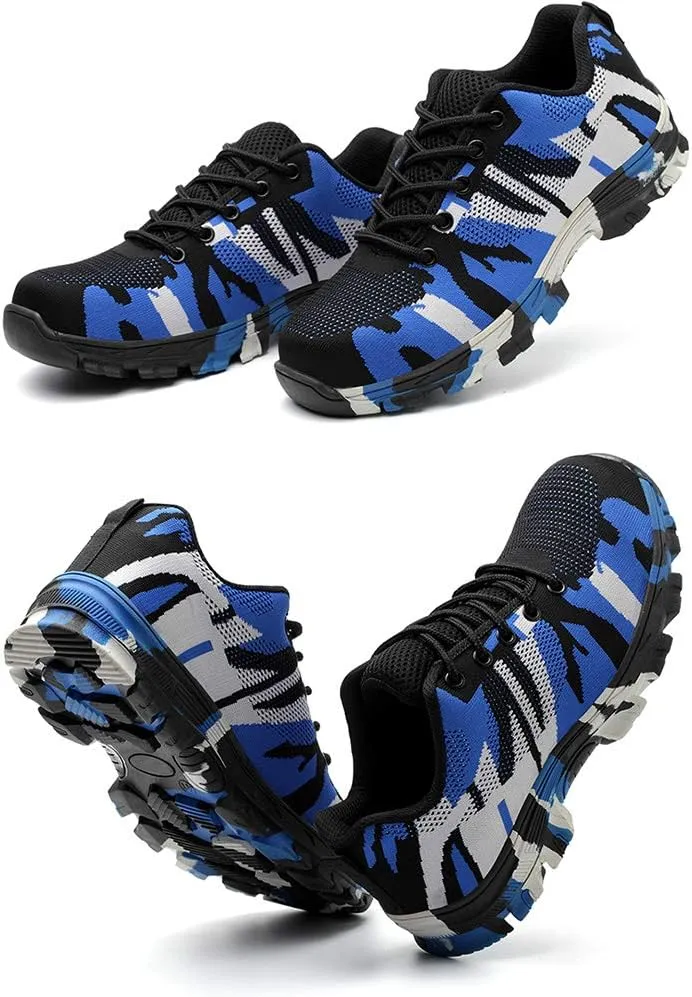 Rojeam Safety Shoes for Men Women Industrial Work Shoes Sneakers Trainers with Steel Toe Caps