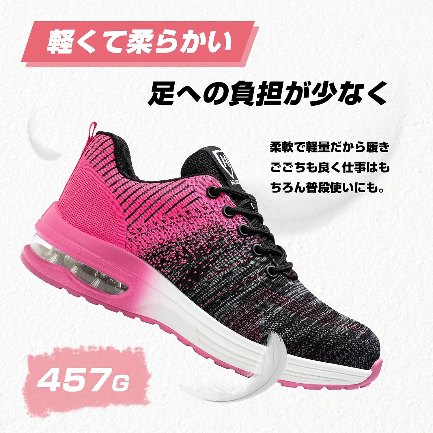 Safety Shoes Steel Toe Shoes for Men Women Breathable Safety Work Sneakers Lightweight Comfortable Proof Slip Resistant Fashion Sneakers Air Cushion Construction Industrial Shoes