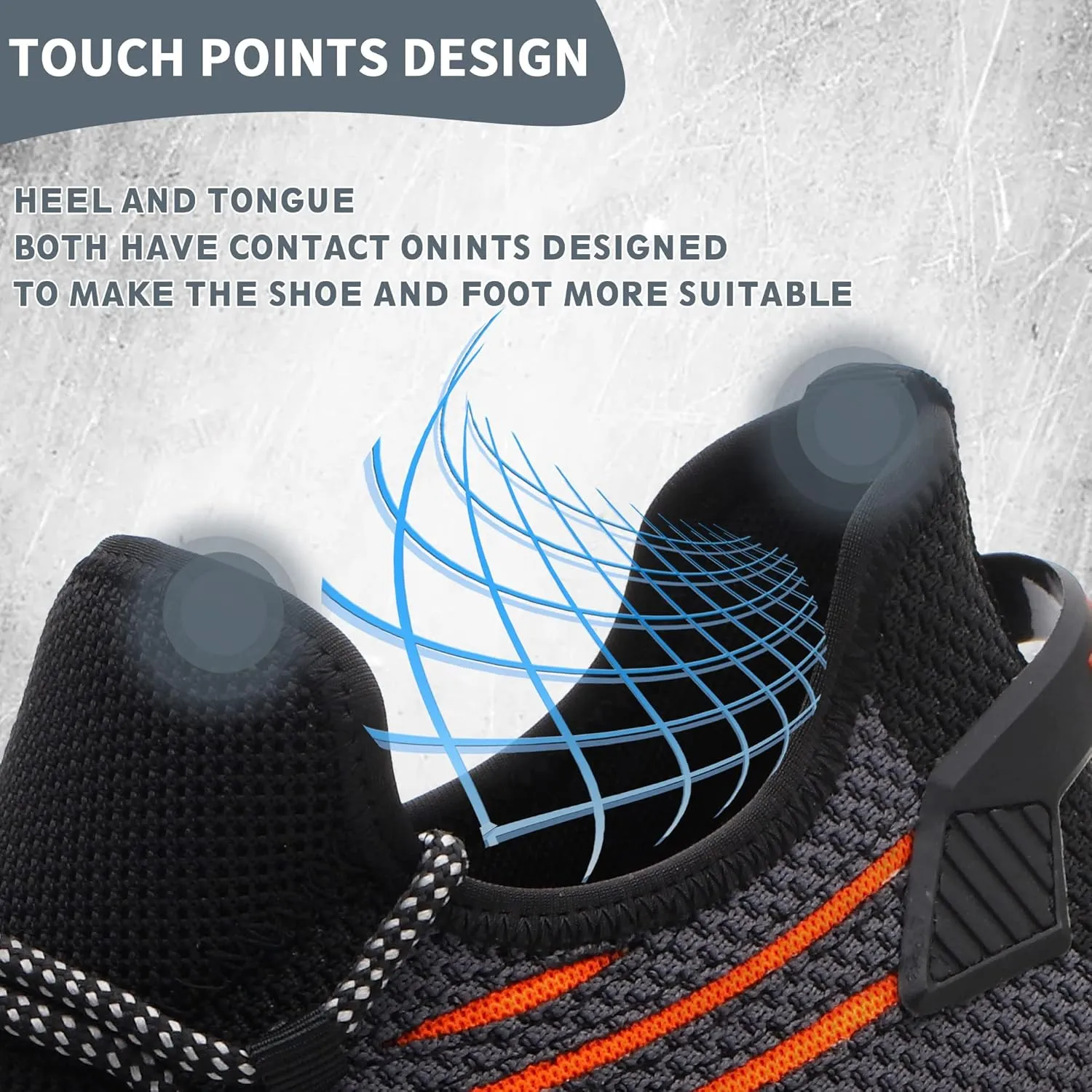 Safety Shoes Steel Toe Shoes for Men Women Breathable Safety Work Sneakers Lightweight Comfortable Proof Slip Resistant Fashion Sneakers Air Cushion Construction Industrial Shoes