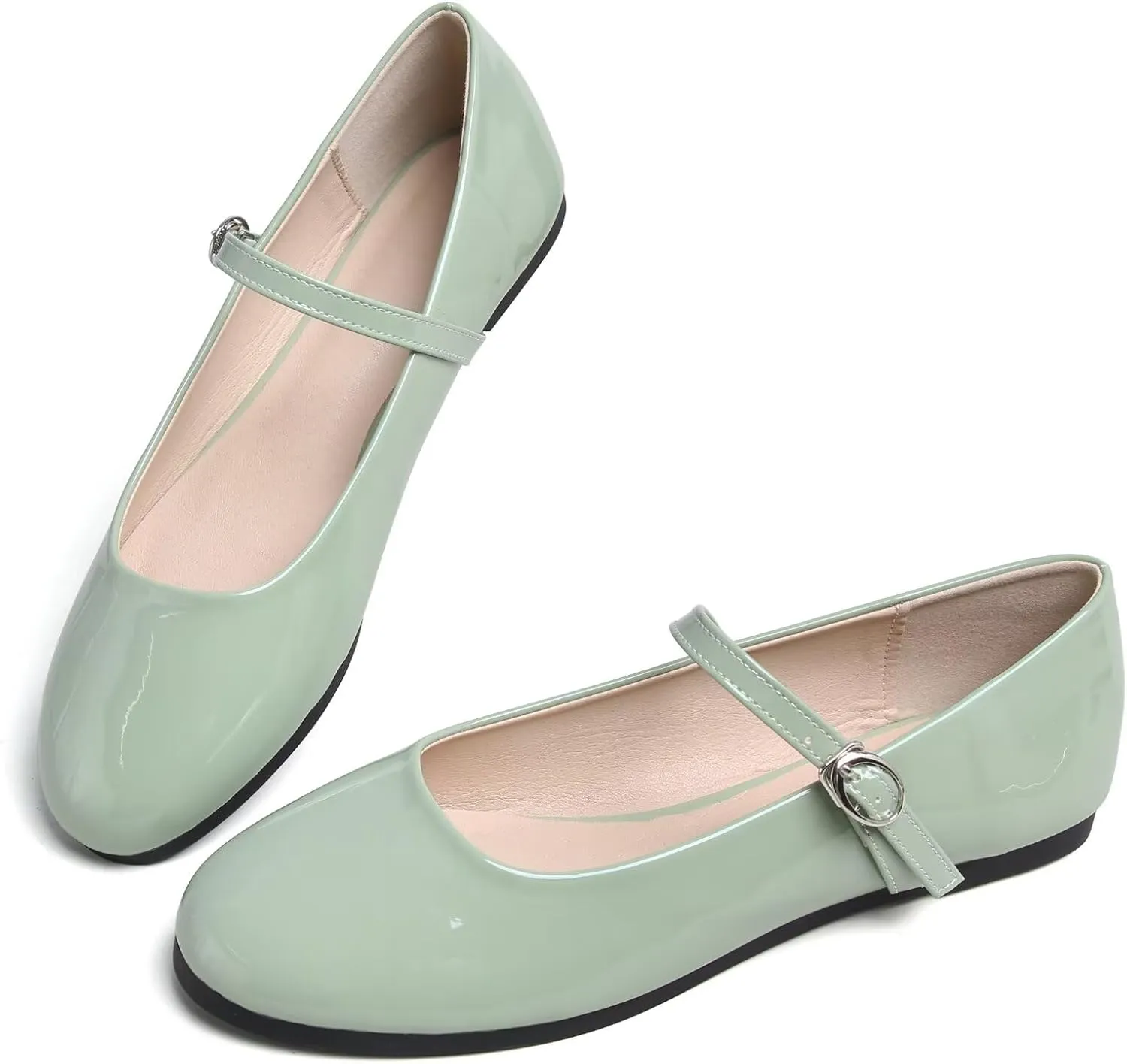 SAILING LU Women Pointed Toe Mary Janes Shoes Retro Plaid Dress Shoes Comfortable Ballet Flats Portable Holiday Shoes