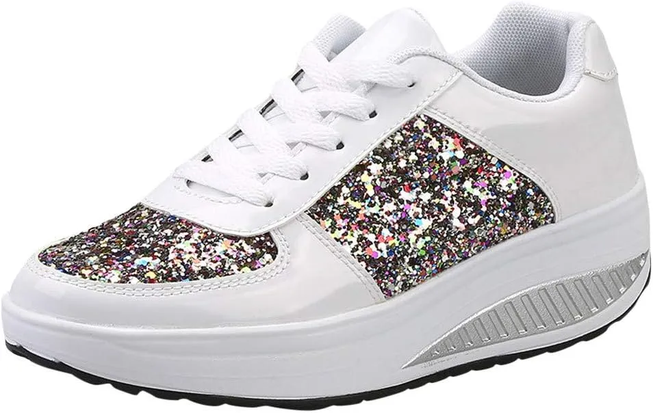 SBGMoSJ Womens Black Platform Fashion Sneakers Red and White Athletic Shoes Women's Womens Wide Width Shoes Dressy Casual Chunky Sneakers for Women Trendy Cute Comfy Fall Shoes Women