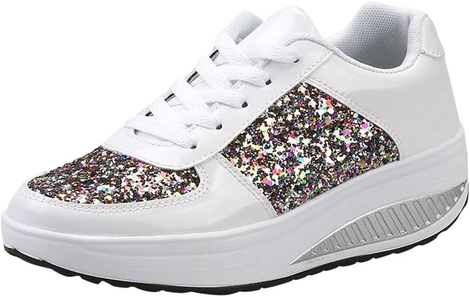 SBGMoSJ Womens Black Platform Fashion Sneakers Red and White Athletic Shoes Women's Womens Wide Width Shoes Dressy Casual Chunky Sneakers for Women Trendy Cute Comfy Fall Shoes Women