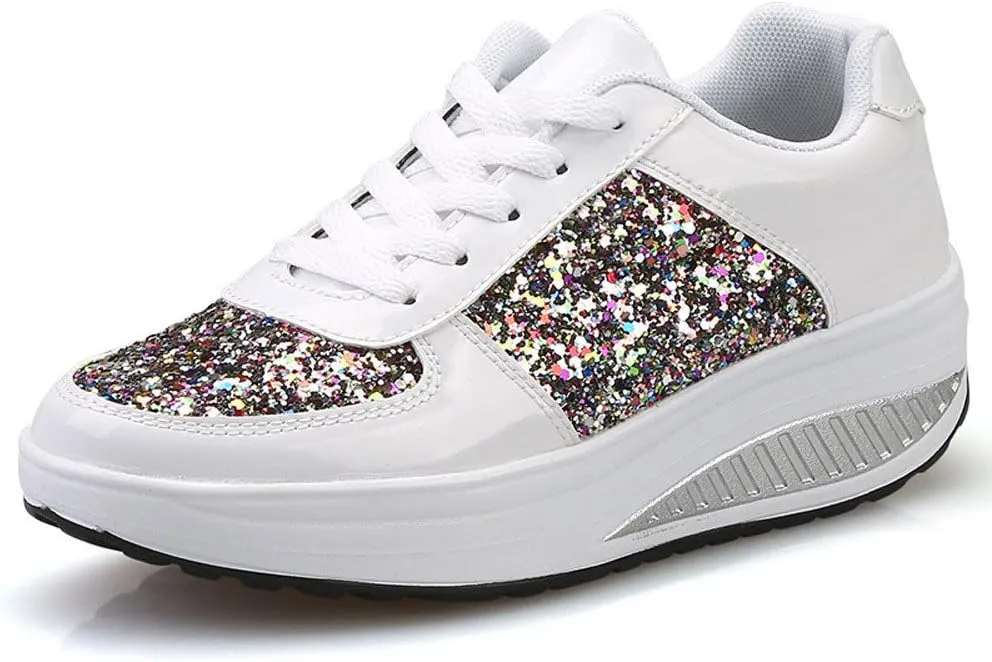 SBGMoSJ Womens Black Platform Fashion Sneakers Red and White Athletic Shoes Women's Womens Wide Width Shoes Dressy Casual Chunky Sneakers for Women Trendy Cute Comfy Fall Shoes Women