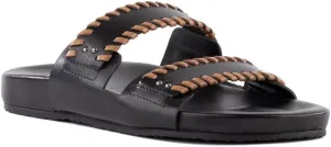 Seychelles Catch A Wave Black/Cognac Two-Tone Leather 8 M