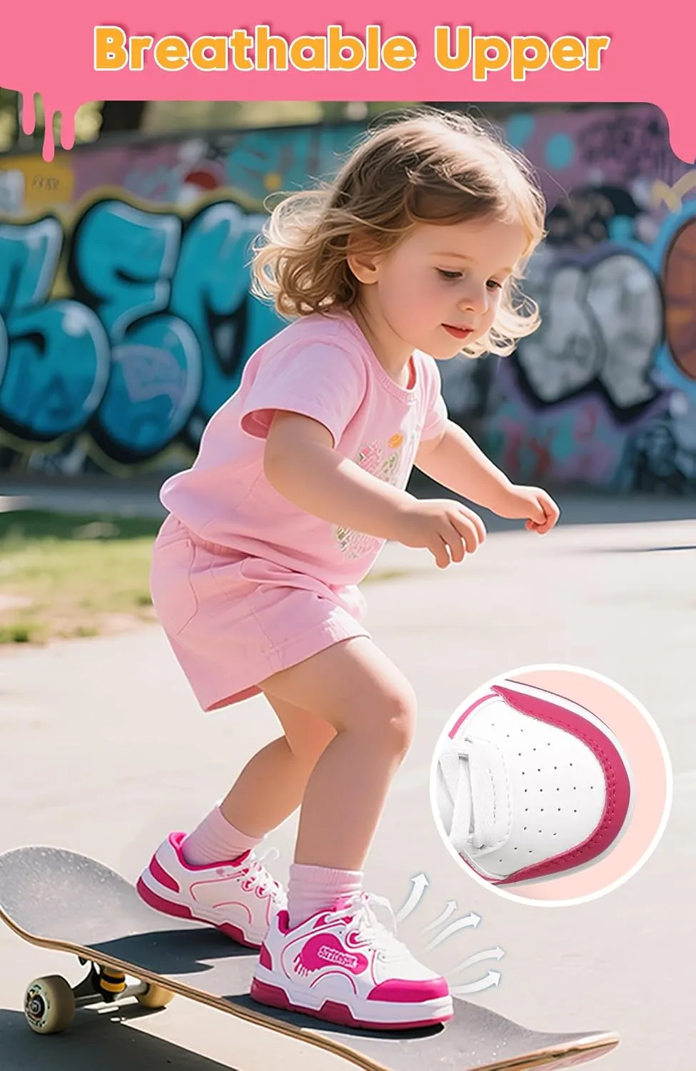 SKYWHEEL Kids Sneakers for Boys Gilrs Light Up Tennis Shoes Size 11 to Big Kids Size 3 Skate Shoes Lace up Athletic Running Walking Sneakers